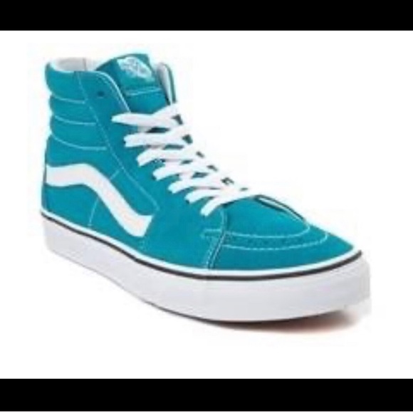 teal vans high tops